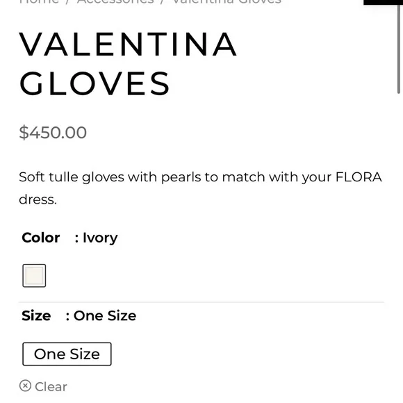 FLORA bridal Valentina Gloves - Picture 3 of 10